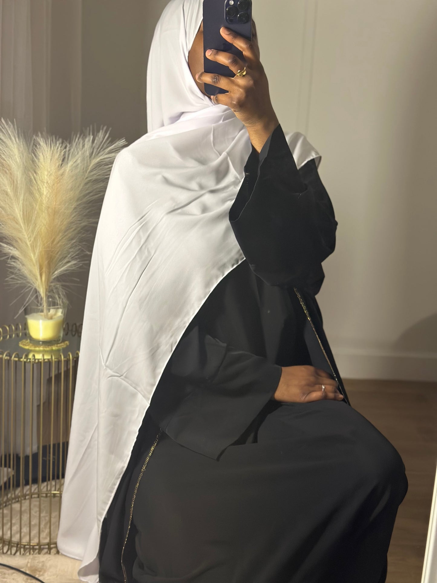 Hijab jersey premium blanc