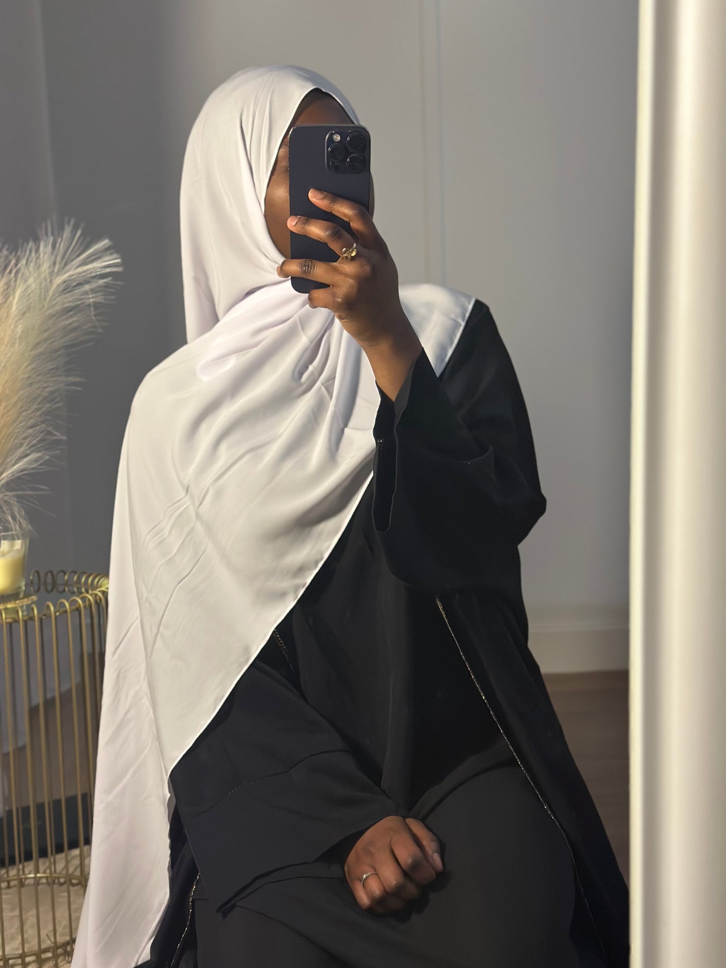 Hijab jersey premium blanc