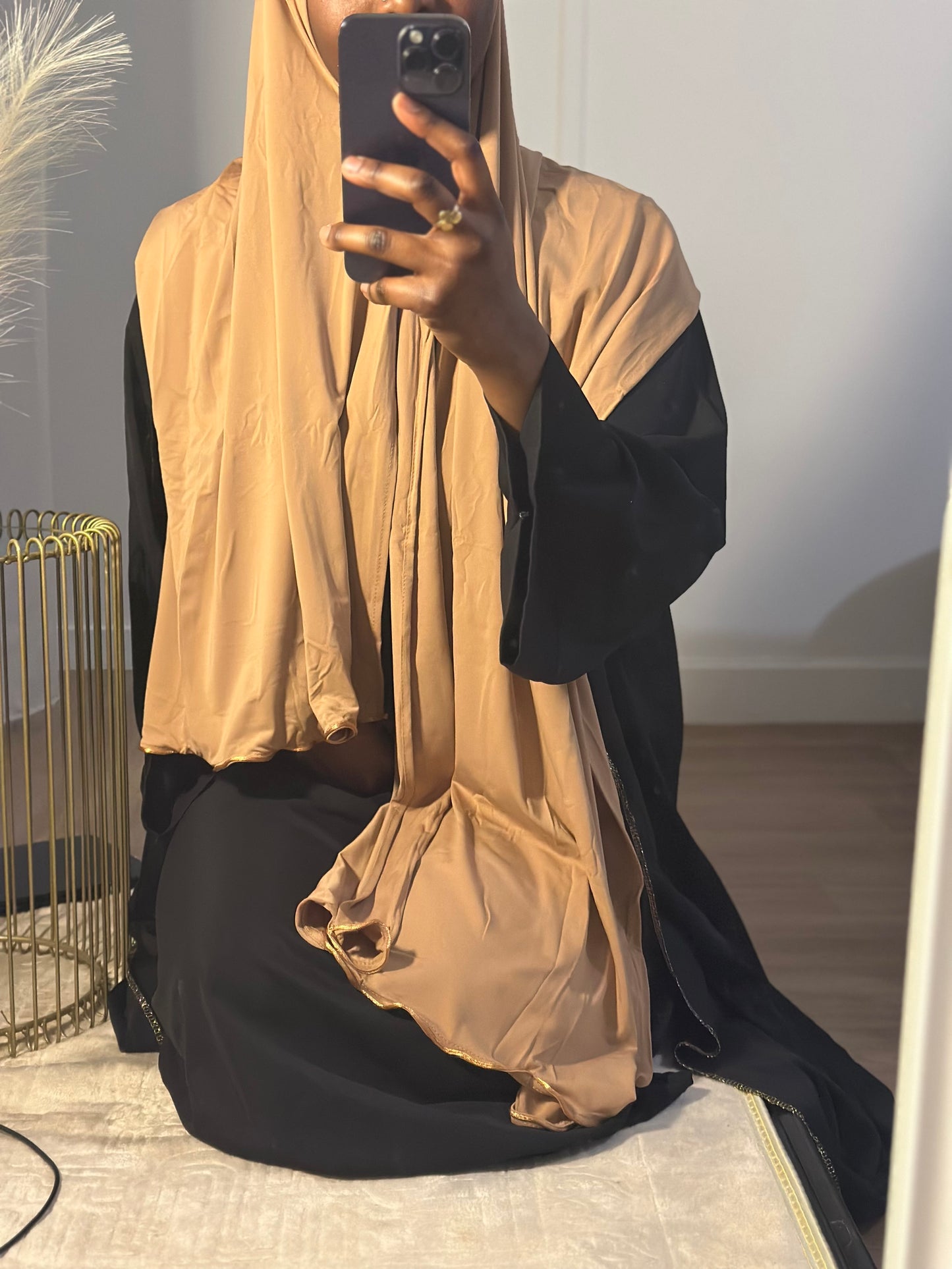 Weißer Jersey-Hijab