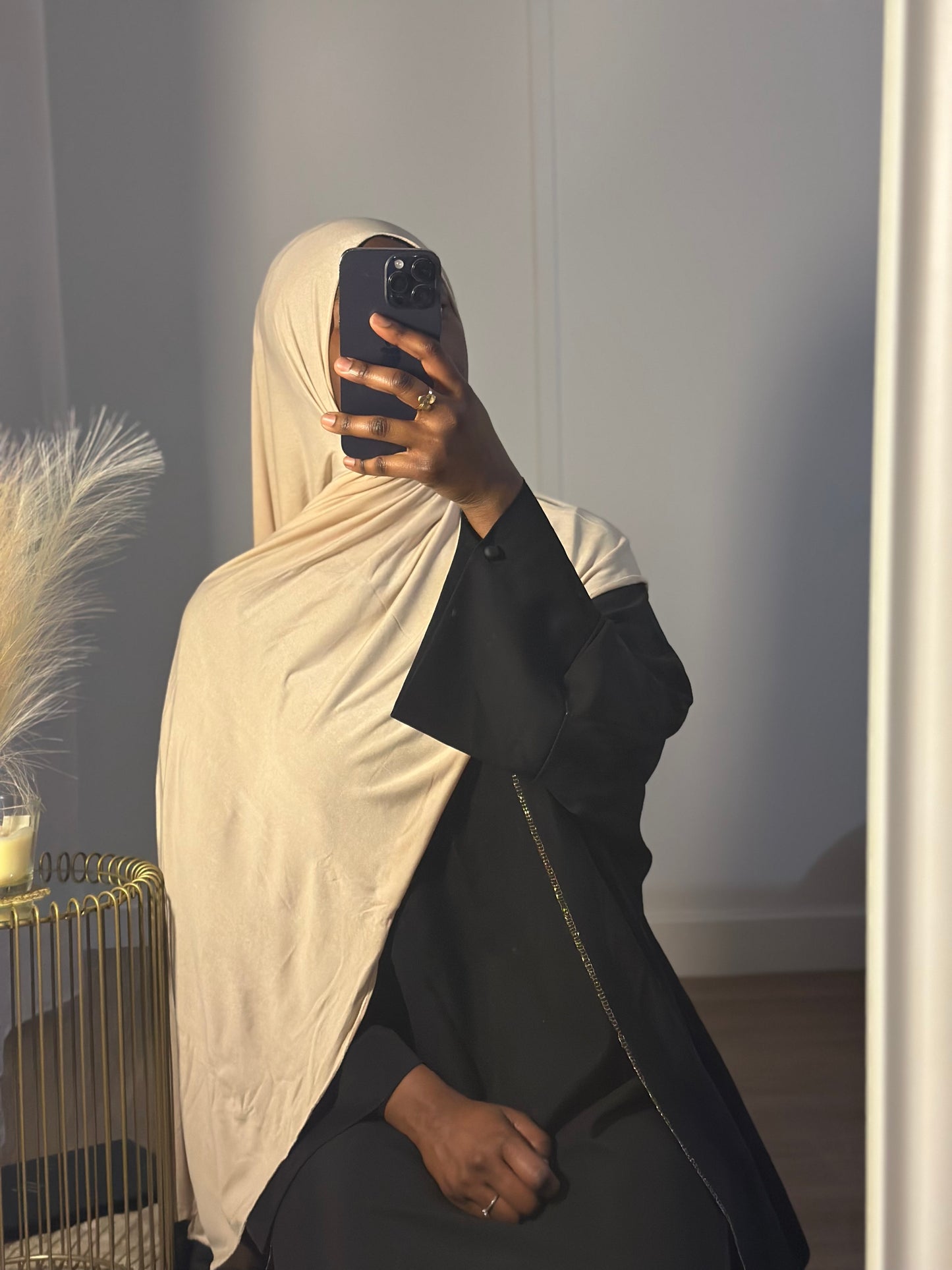 Hijab jersey premium beige