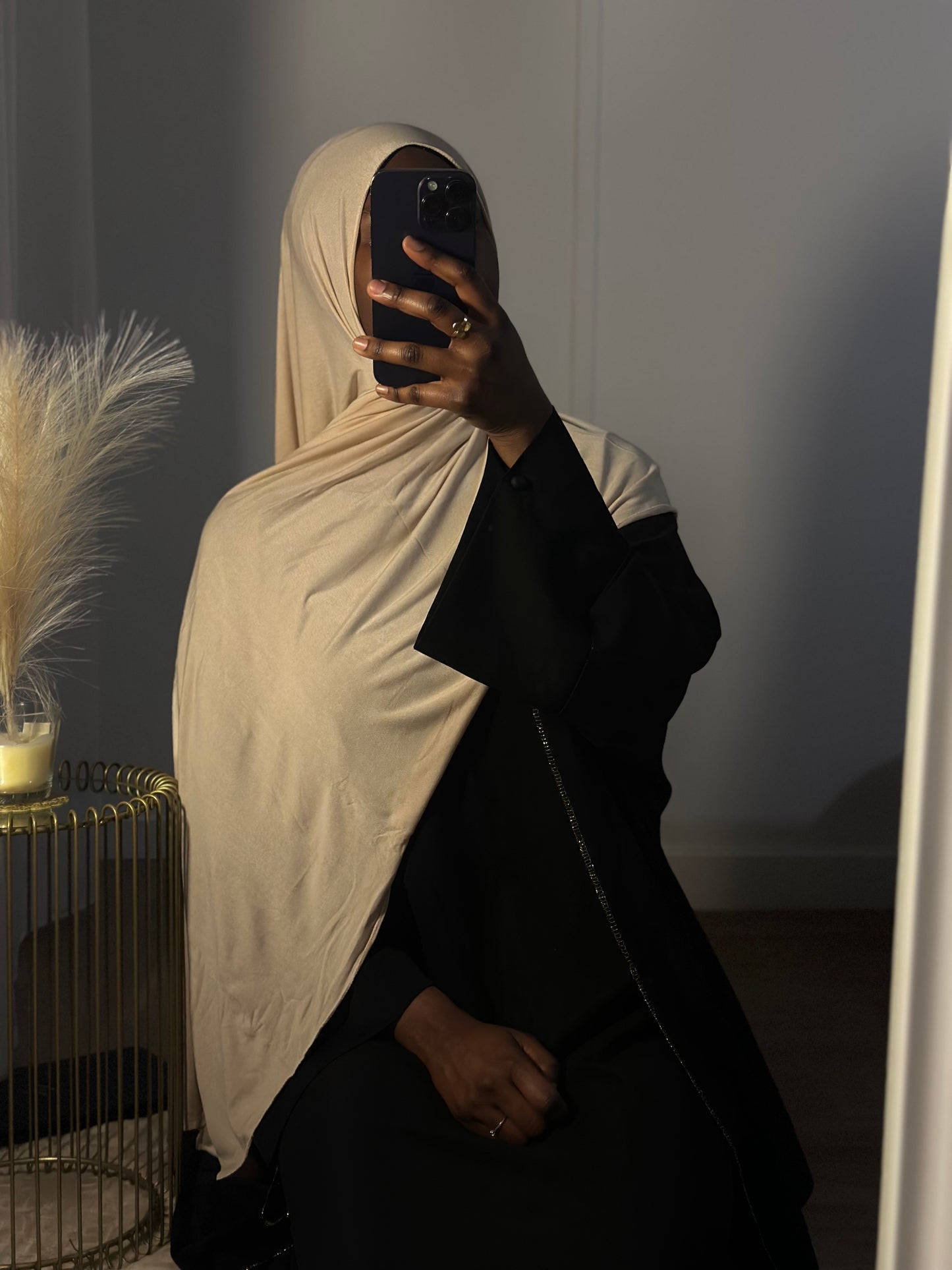 Hijab jersey premium beige