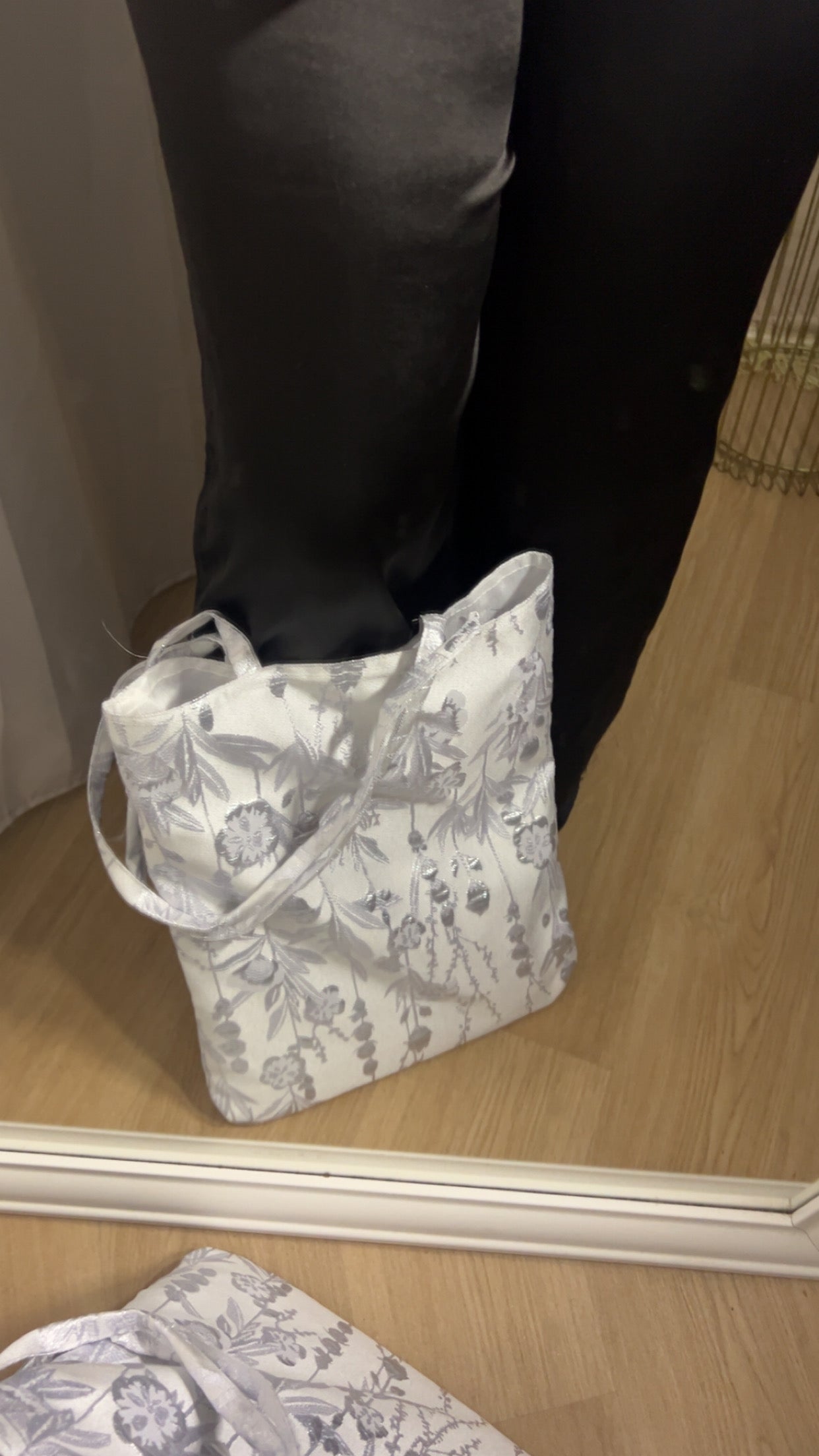 Tote Bag Brocart Artisanal blanc— Pièce Capsule · Al Moon Paris