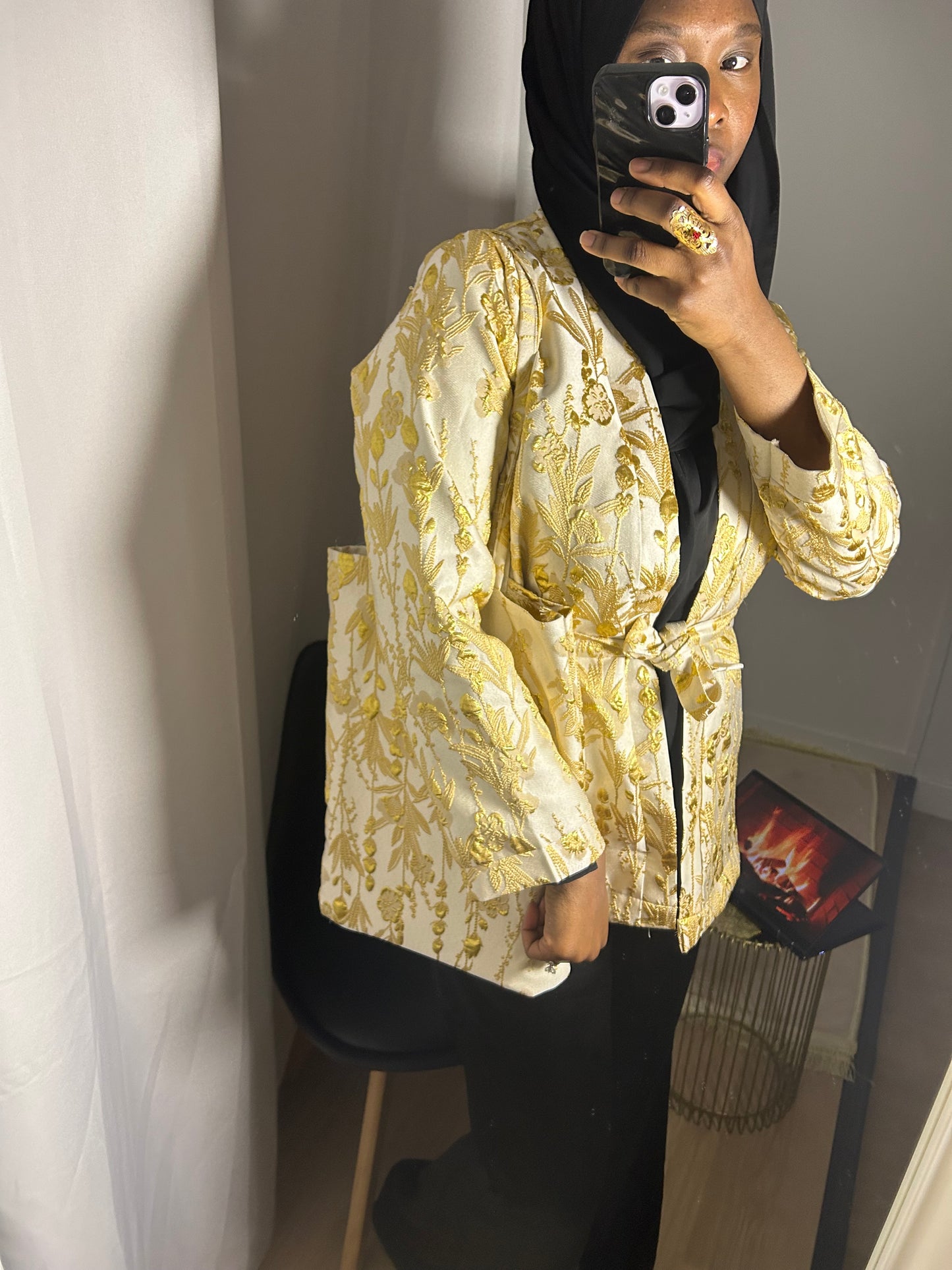 Tote Bag Brocart Artisanal doré — Pièce Capsule · Al Moon Paris