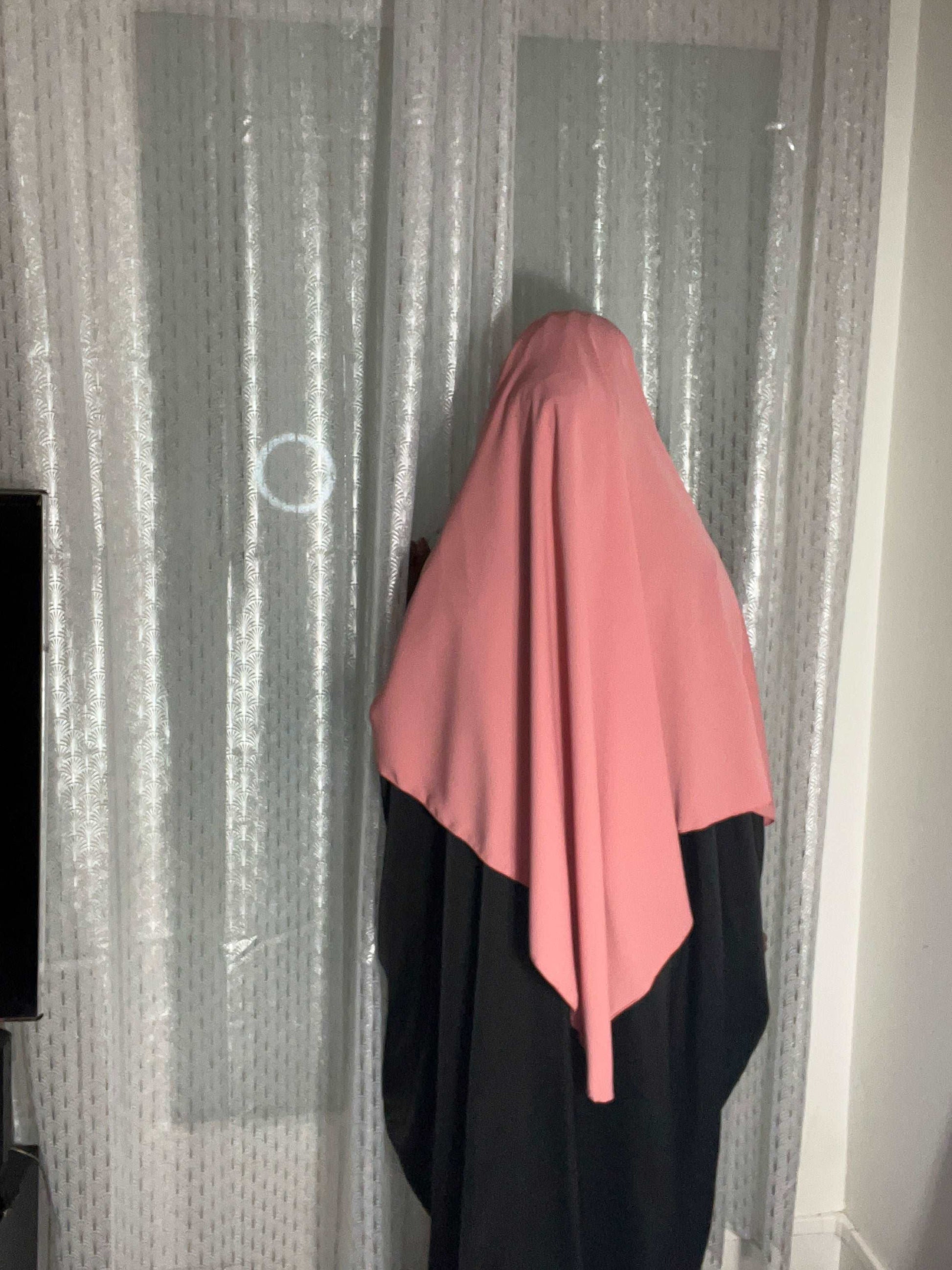 Khimar pointu rose - almoonparis