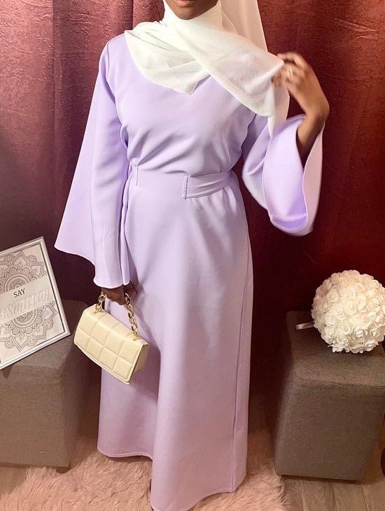 Abaya lila mauve - almoonparis