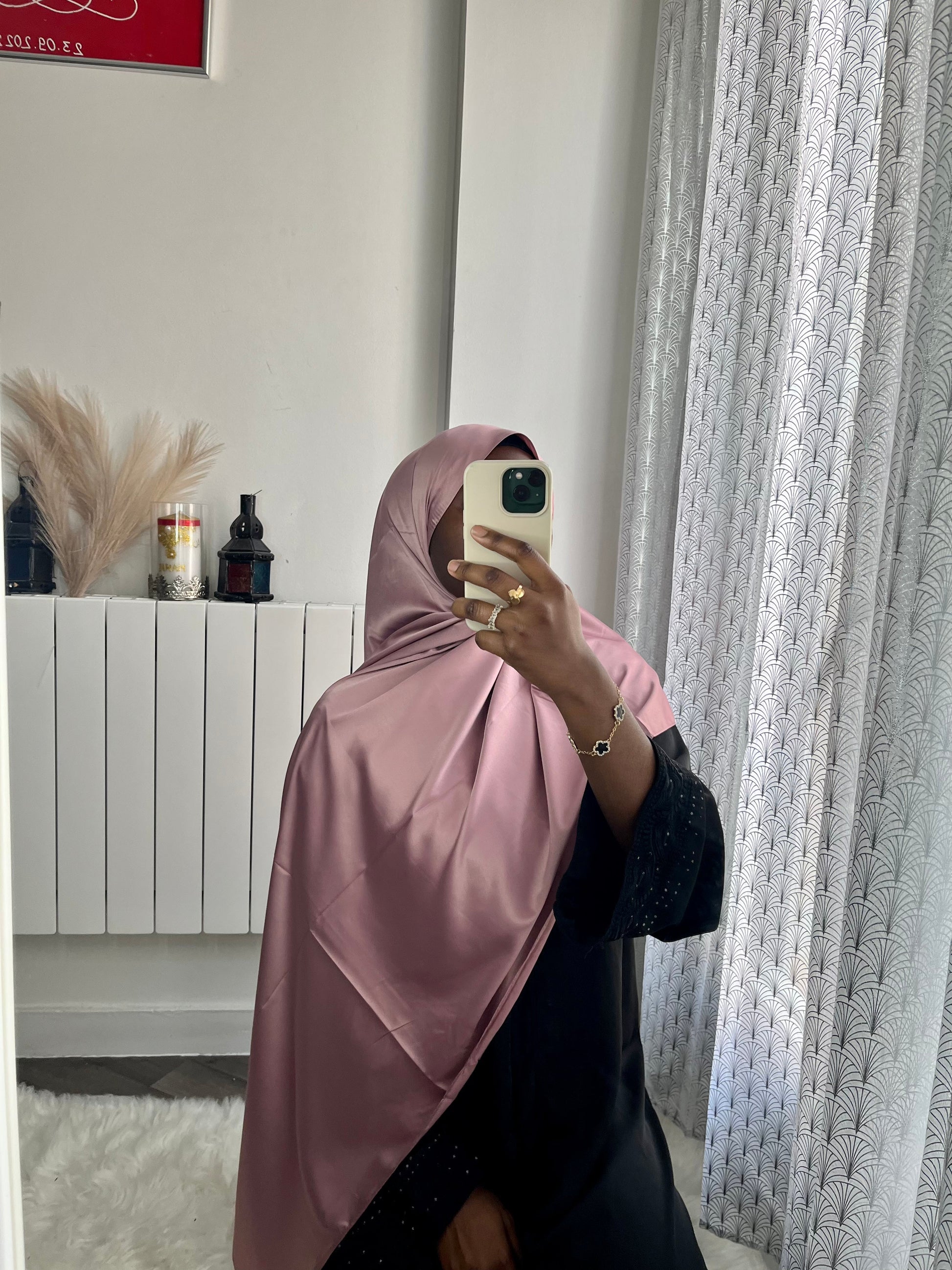 Hijab satiné or - almoonparis